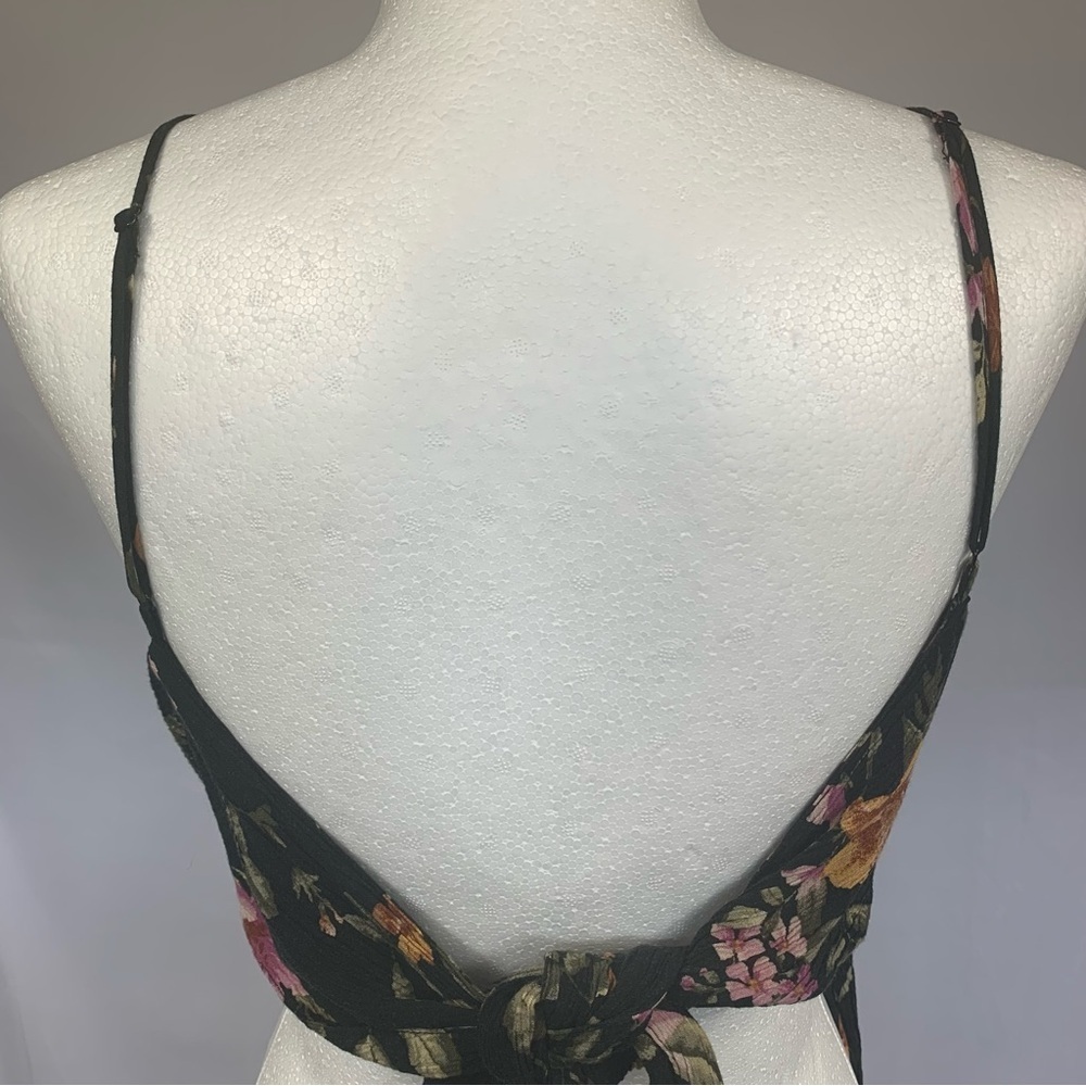 American Eagle Jumpsuit Onesy Palazzo Pant Adjusts Bold Boho Botanical Event M - Picture 8 of 11